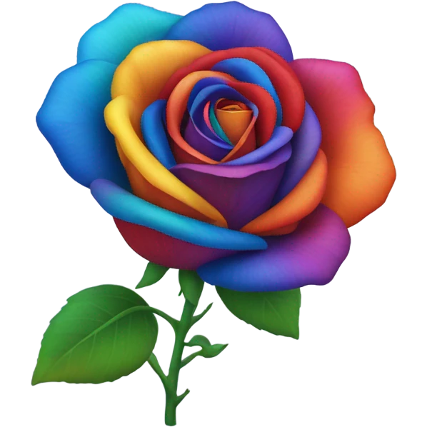 rainbow rose  emoji