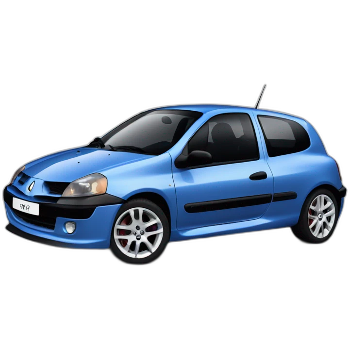 renault clio 2 renault sport blue emoji