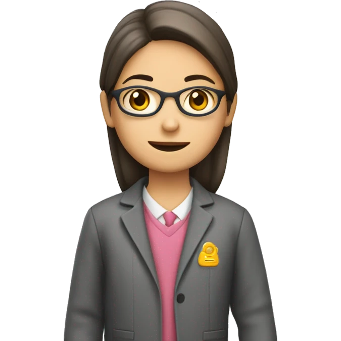 Profesora de infantil haciendo punto emoji