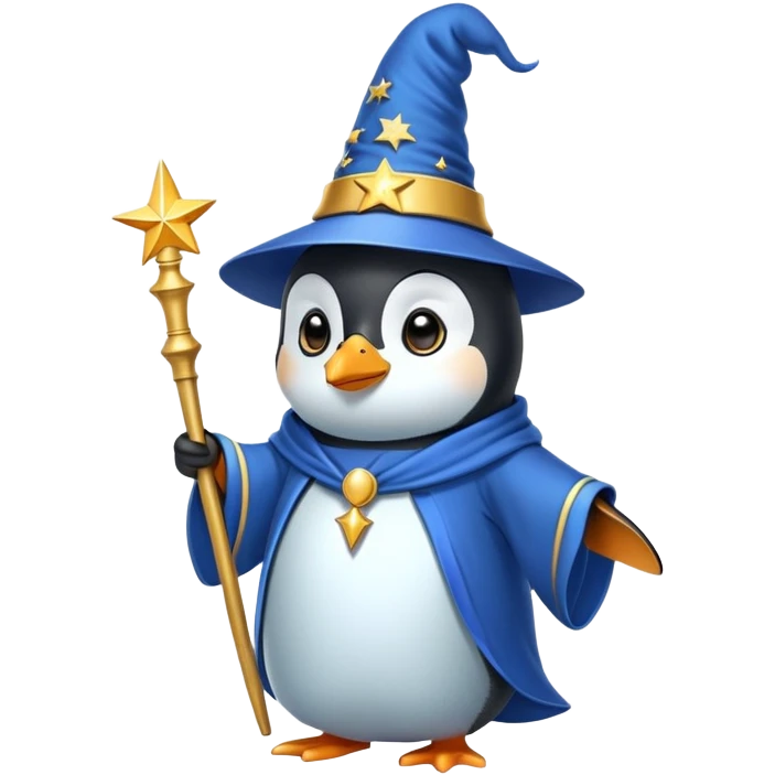 Penguin Wizard emoji