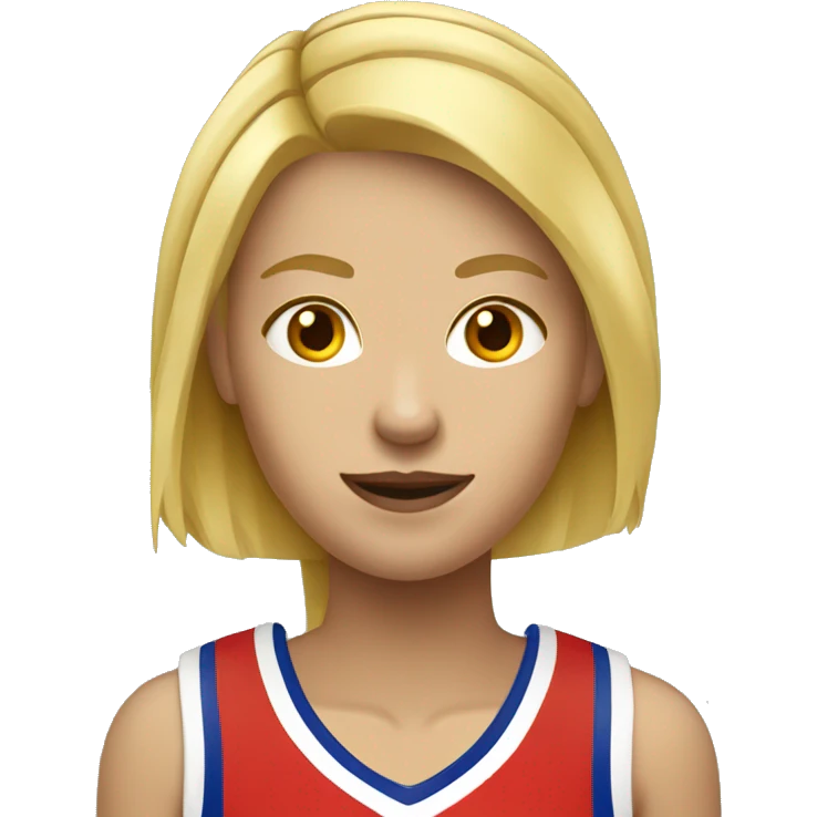 blond french female basketball player emoji