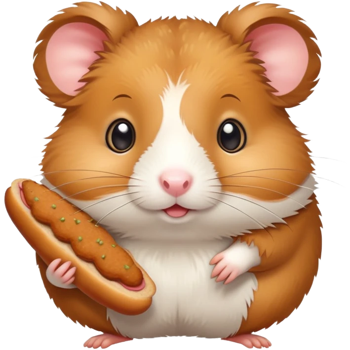 lovley hamster with wiener schnitzel emoji
