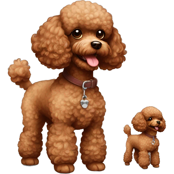Toy poodle red brown  emoji