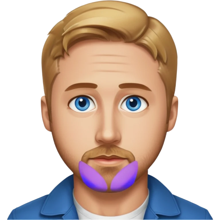 Ryan Gosling with blue eyes emoji