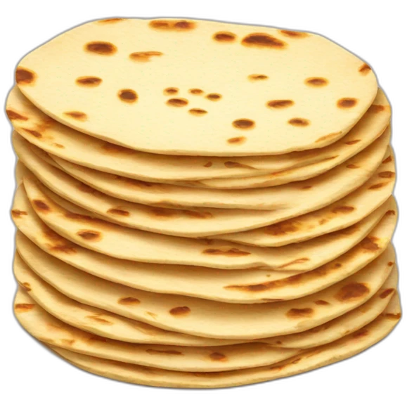 Small Stack of tortillas with some grill marks emoji