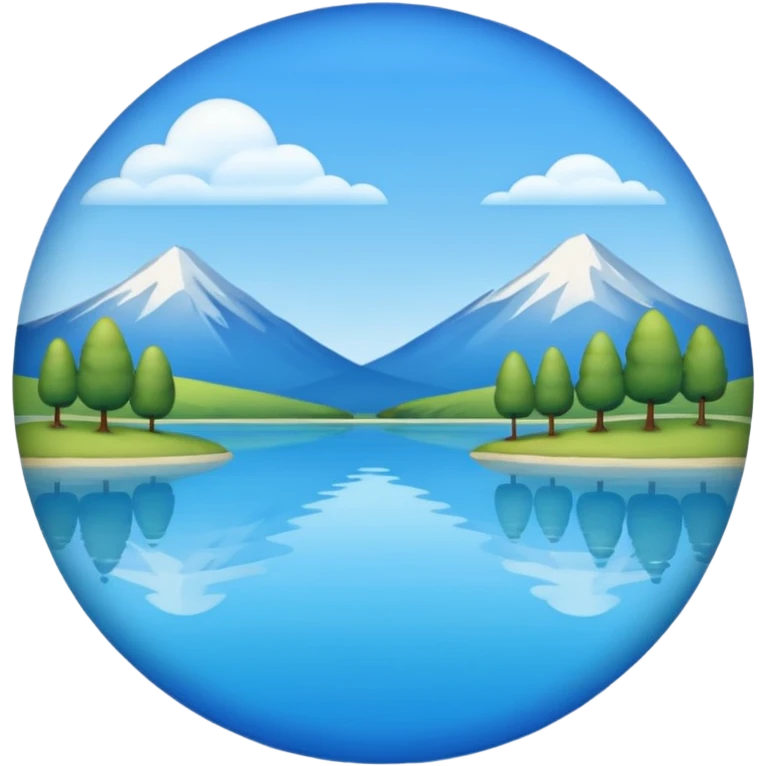 Emoji of lake in Apple style emoji