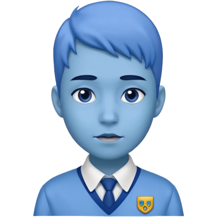 blue school emoji