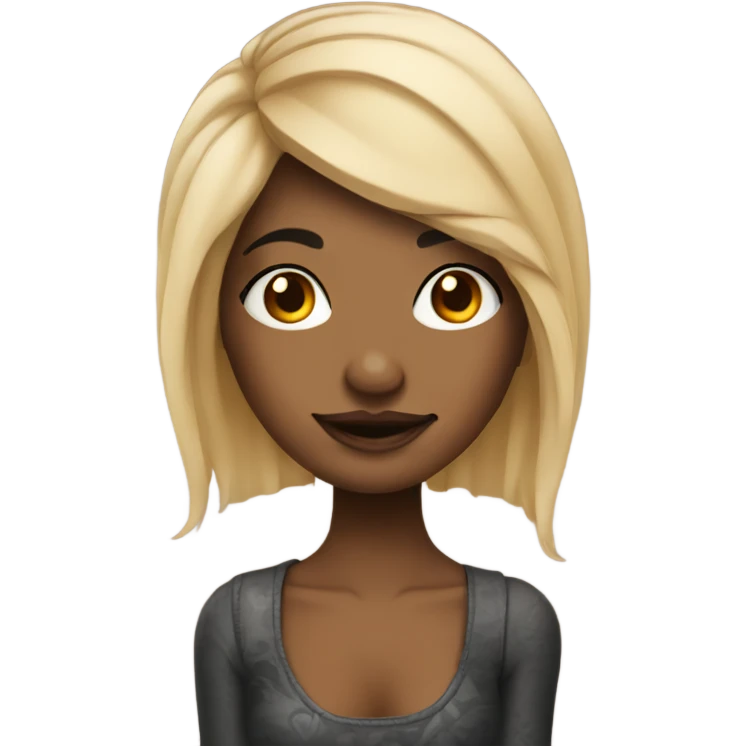 Full tattoed Girl With Block hair  emoji