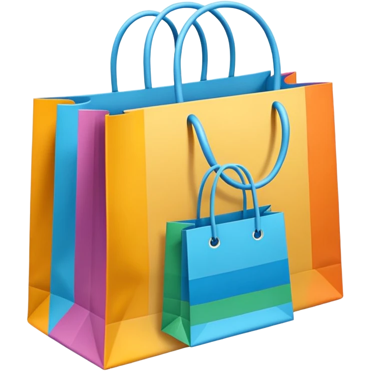 a lot of shopping bag emoji