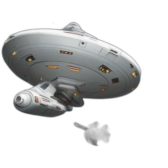 Enterprise D in orbit of Romulus emoji