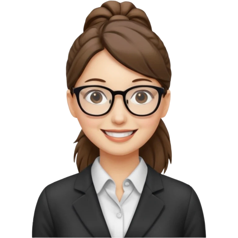 Office lady with high ponytail emoji