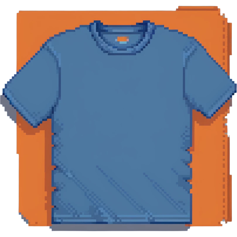 blue tee shirt, folded neatly emoji
