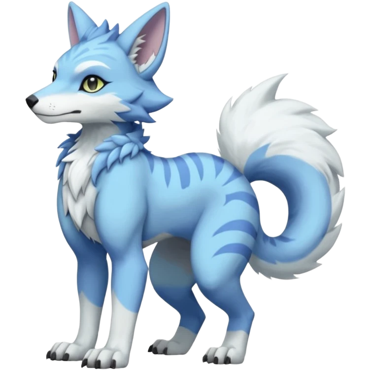 smooth soft pastel modern anthro furry vernid-trico-Protogen-Primagen-WereGarurumon-hybrid fursona by Falvie, LiLaiRa, AngieWolf emoji
