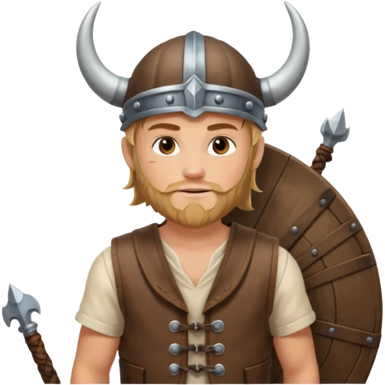 Young viking sailor on ship deck emoji
