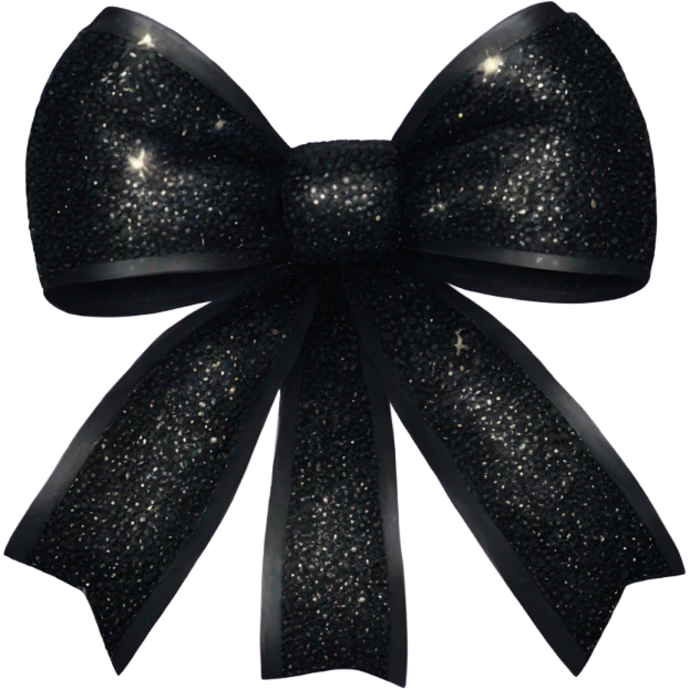 black sparkly bow emoji