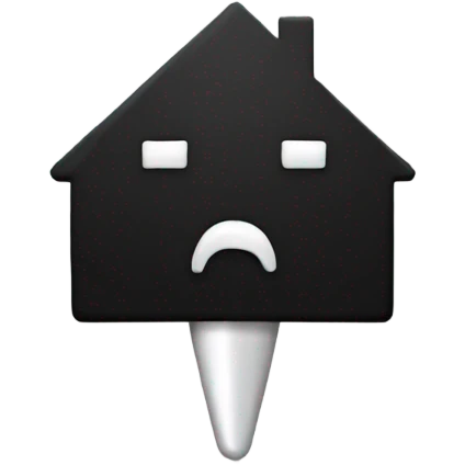 location pin but black emoji