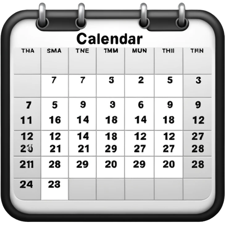 calendario de semanas emoji