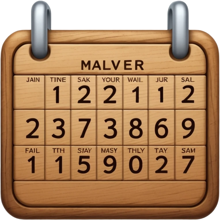 calendar wood emoji