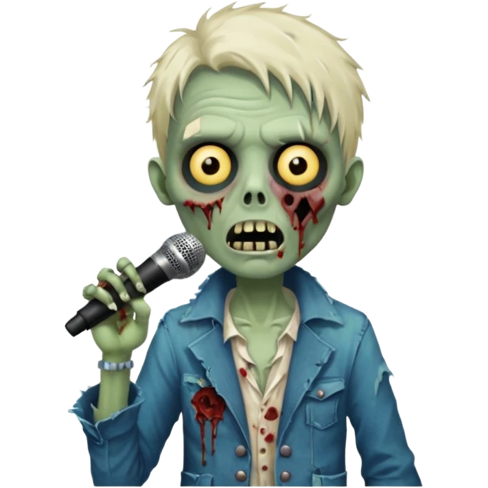 Zombie singer  microphone  emoji