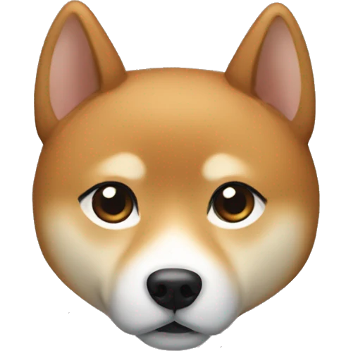 I want a Shiba Inu dog face. that was with a girl with a bob and brown hair emoji