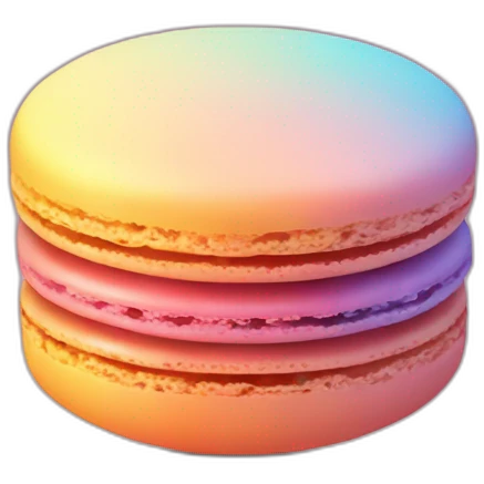 Macaron with colors of sunset emoji
