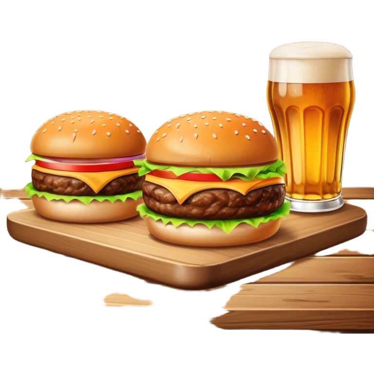 burger and a pint of beer emoji