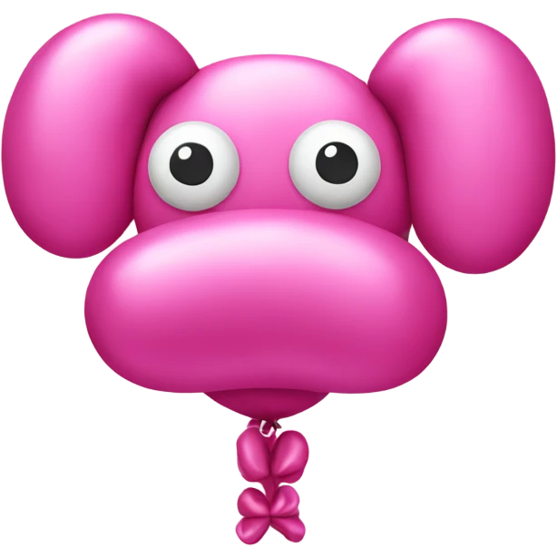Pink balloon dog emoji