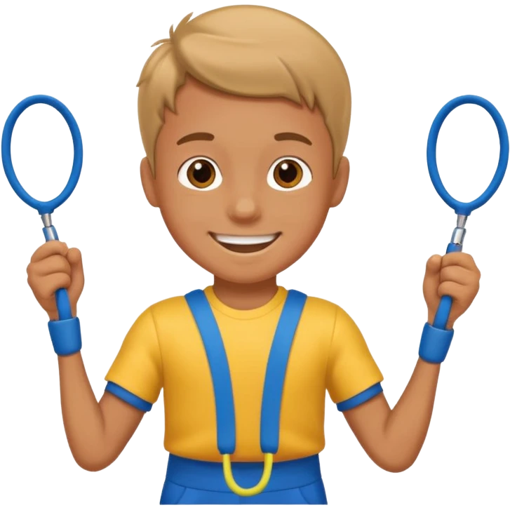 Boy with Skipping Rope pose emoji