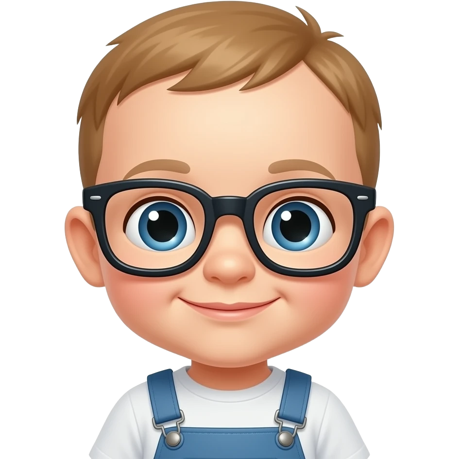 A baby with glasses emoji