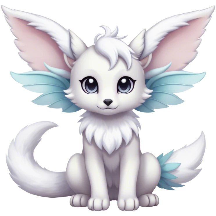 Kawaii dark fantasy ethereal anthro fursona Fakemon with tufted tail  emoji