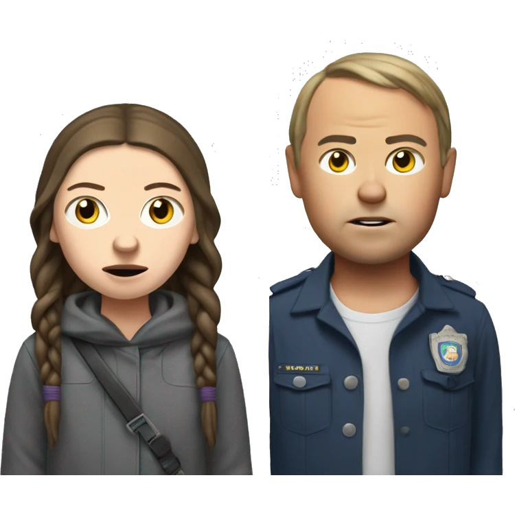 Greta thunberg arrested in a demonstration emoji