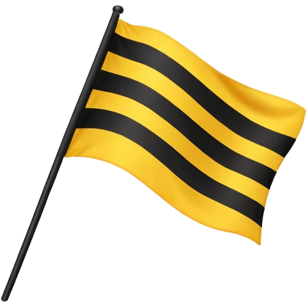 Create 2 yellow lined and 1 black lined flag emoji and put black line between yellow lines emoji