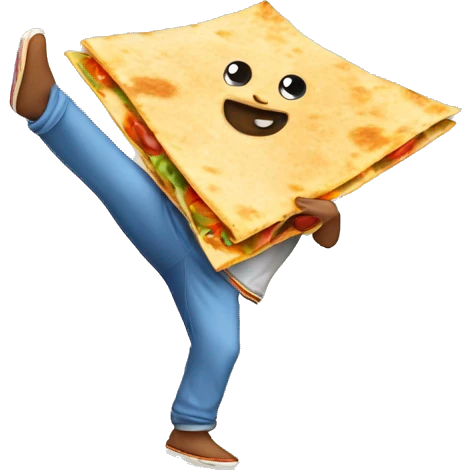Quesadilla dancing emoji