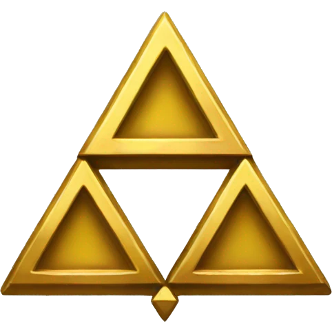 Zelda triforce symbol golden emoji