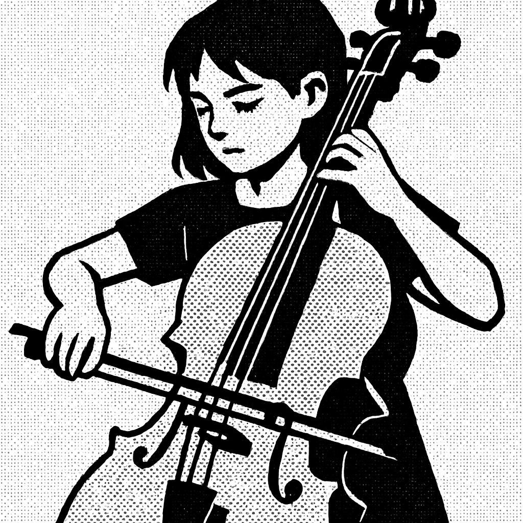 girl playing cello emoji