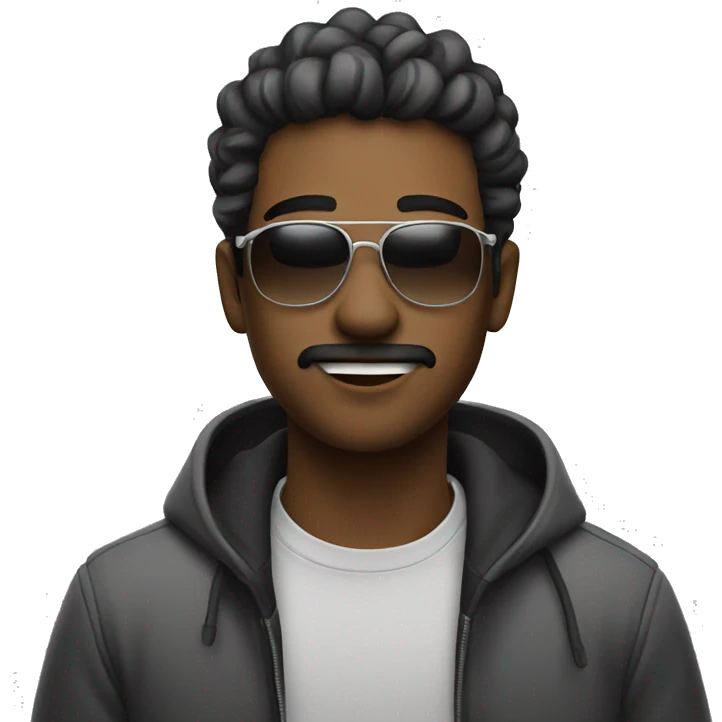 cool guy with smoke emoji