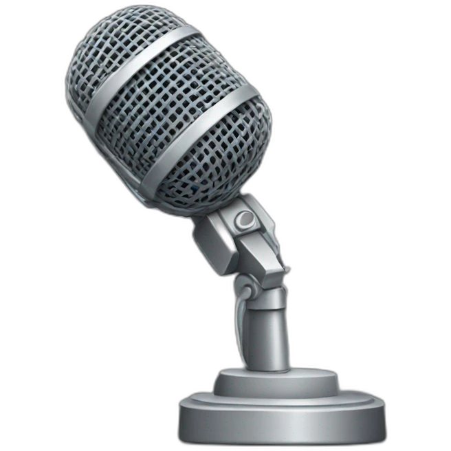 microphone grey trophy emoji