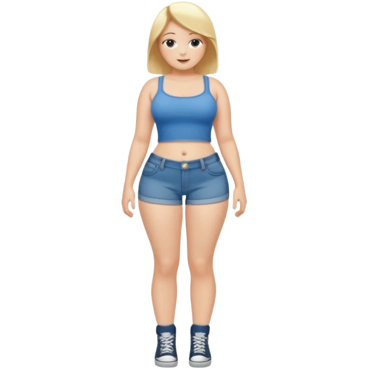 curvy body teen girl huge ass with super short jeans no shirt no bra blonde full body long hair huge boobs legs spread  emoji