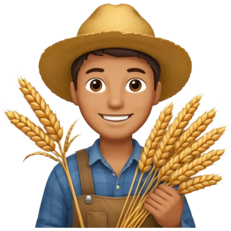 papa con ropa de granjero like emoji