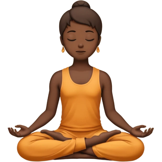 silhouette sitting in meditation pose emoji