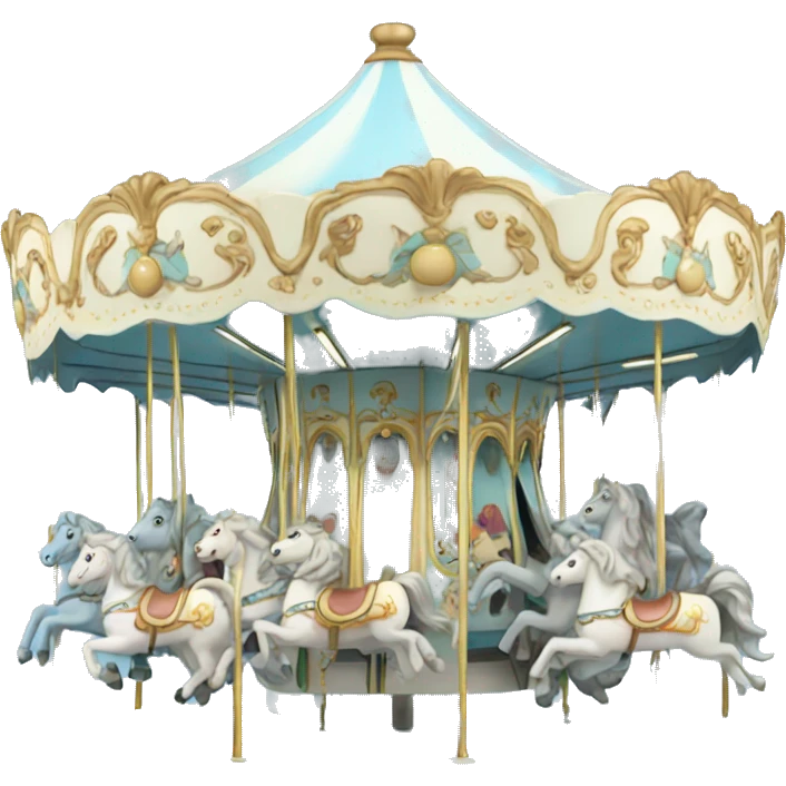 Pastel blue carousel emoji