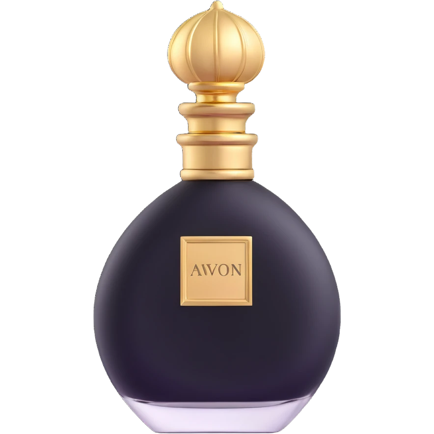 Elegant AVON perfume bottle with gold cap emoji