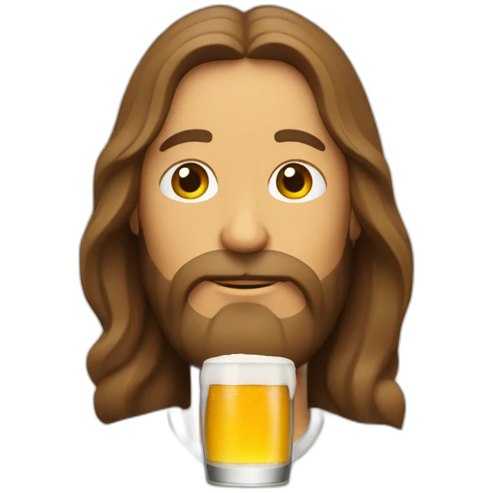 jesus qui bois une biere emoji