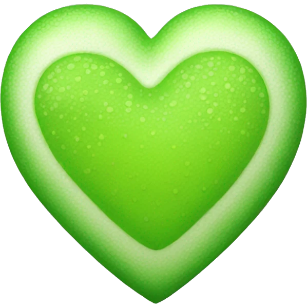 lime green heart emoji