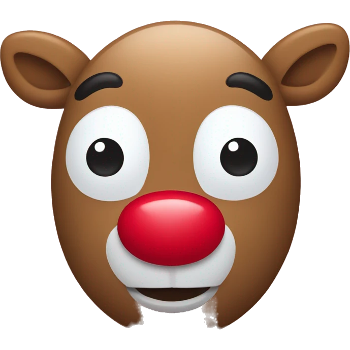 Rudolph, the red nose, reindeer, hello Kitty emoji