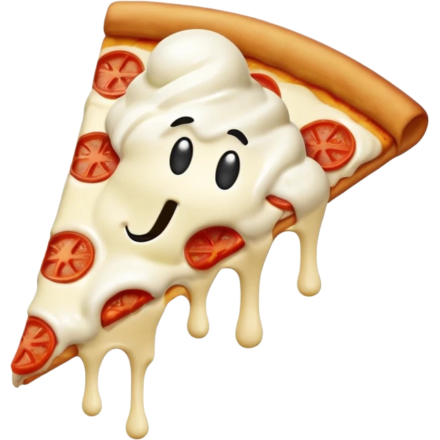 Pizza dipped in ice cream  emoji