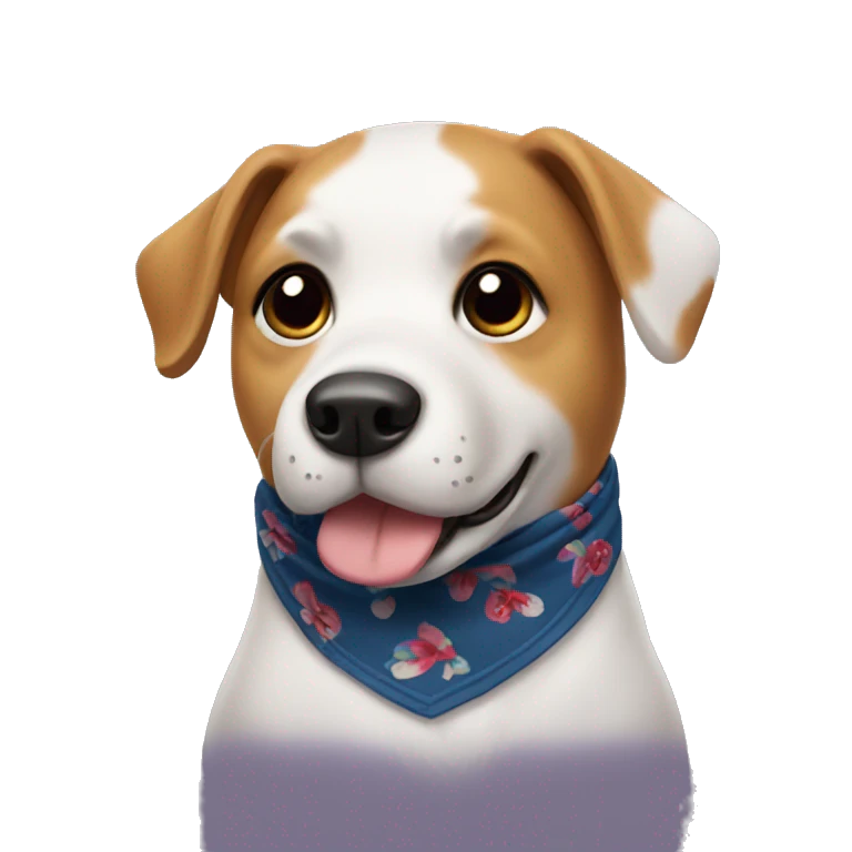 dog with bandana emoji