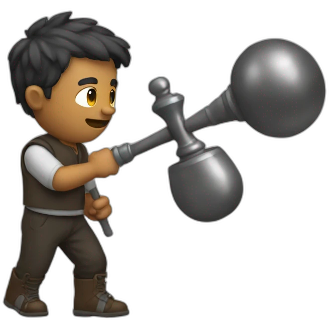 Men with a macebell emoji
