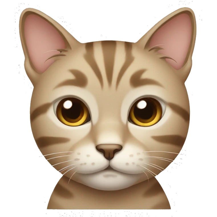 Cute cat with raised eyebrow emoji