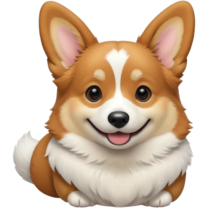 tricolor corgi in snow emoji